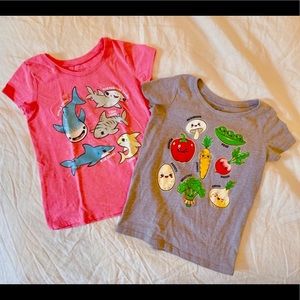 🦈🥦🥕 Girls t-shirt 2-pack
